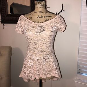 Juniors lace top
